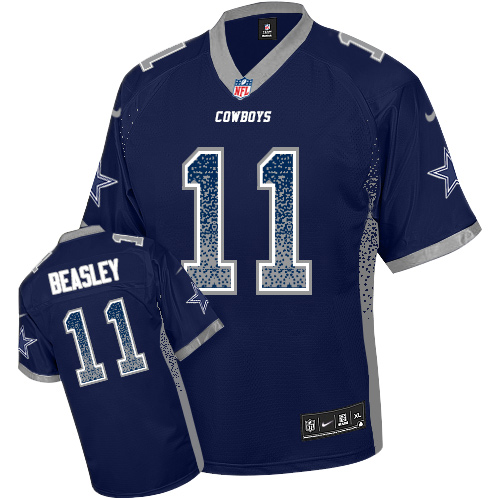 Men's Elite Cole Beasley Nike Jersey Navy Blue - #11 Drift Fashion NFL Dallas Cowboys